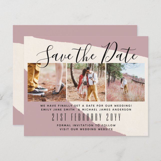 FOTO Contemporânea Salve as Datas pelo ORÇAMENTO L (Frente/Verso)