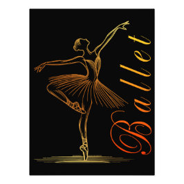 Foto Contorno Elegante de um Balé Ballerina Performance