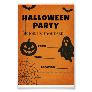 Foto Convidado do Partido Vintage Halloween   Ícones as