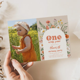 Foto: Convite de Aniversário de Um Ano Selvagem