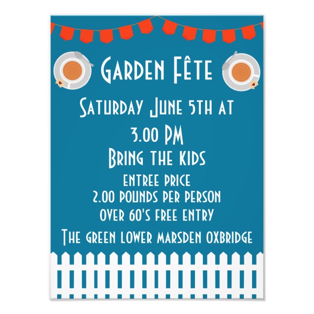 Foto Convite de Fete de Jardim (Frente)