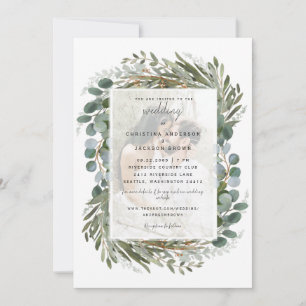 Foto: Convite para Casamento Branco Eucalyptus