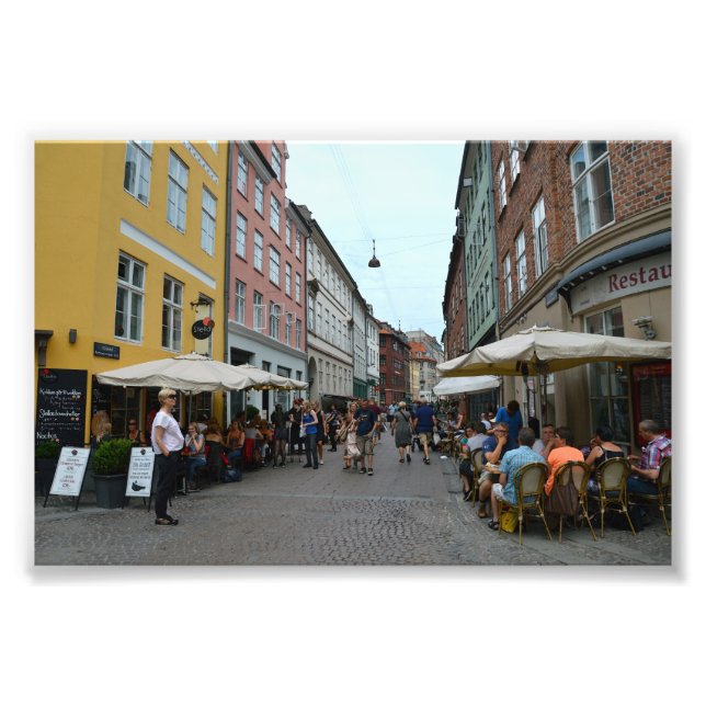 Foto Copenhagen, Dinamarca, Sidewalk Cafés (Frente)