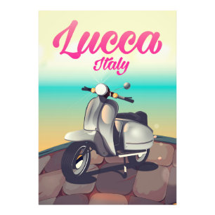 Foto Cópia do poster de viagens do patinete de Lucca
