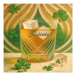 Foto Copo para Uísque Irlandês Shamrocks "Sláinte!"