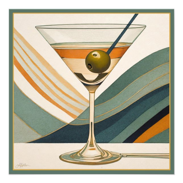 Foto Coquetel Martini Design Meados do Século (Frente)