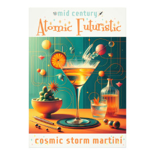 Foto Coquetel Martini Futurista Cósmico Atômico