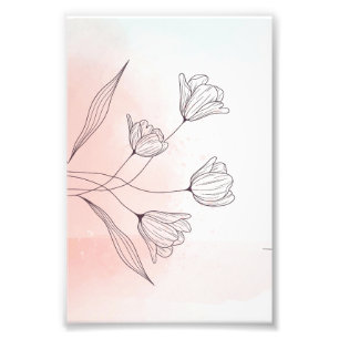 Foto Cor de Água Rosa Romântica Floral