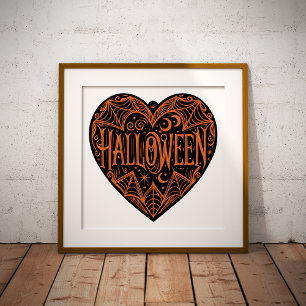 Foto Coração de Halloween, Forma de Coração Preto, Feri