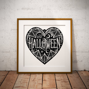 Foto Coração de Halloween, Forma de Coração Preto, Feri