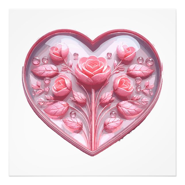 Foto Coração de Rosas (Frente)