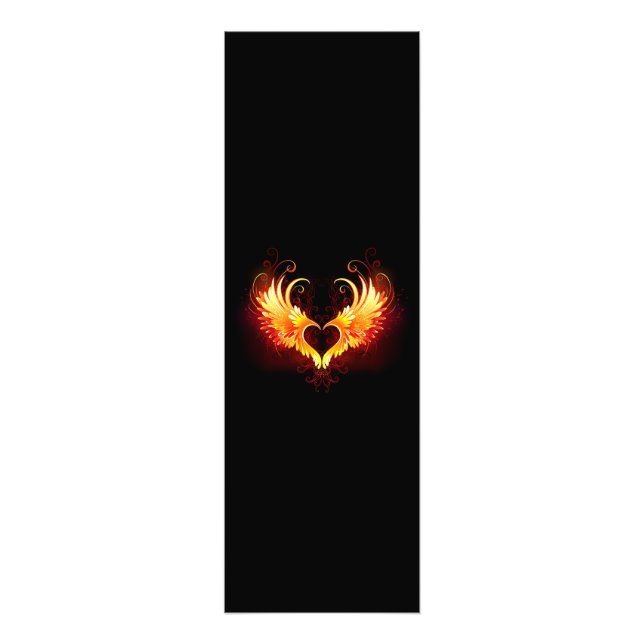 Foto Coração do Anjo Fogo com Asas (Frente)