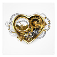 Coração Steampunk com Manômetro