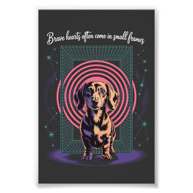 Foto Corações Corajosos de Dachshund Freqüentemente Vêm (Frente)