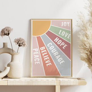 Foto Coragem e Esperança de Joy Poster de Positividade