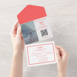 Foto Coral Invitation QR Code