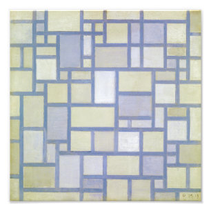Foto Cores Brilhantes Linhas Cinzas   Piet Mondrian  