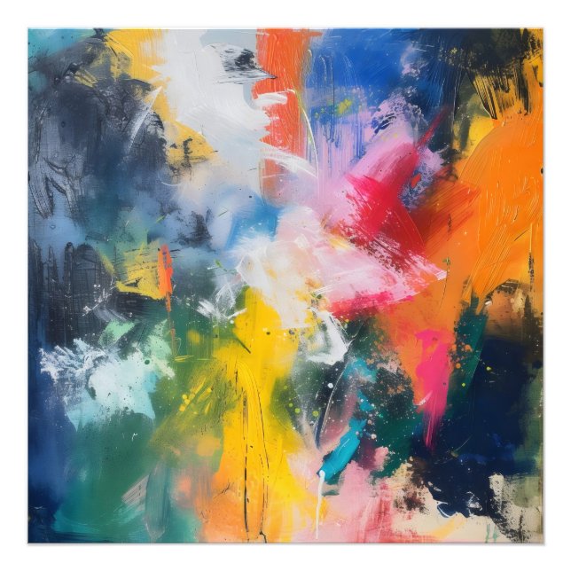 Foto Cores de Arco-íris Arte Abstrata (Frente)