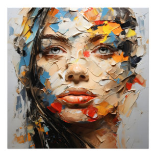 Foto Cores do rosto abstrato feminino