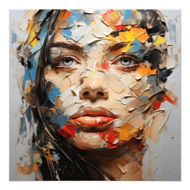 Foto Cores do rosto abstrato feminino (Frente)