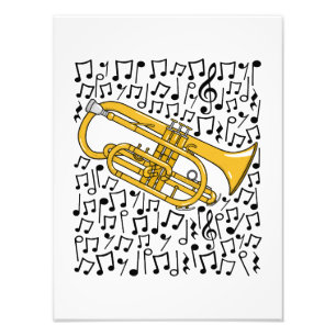 Foto Cornet Musical Notes Cornetista Brass Musical