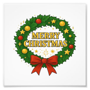 Foto Coroa de Natal Dourada – Vermelho Verde Dourado Fe