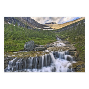 Foto Córrego em cascata, Parque Nacional Glacier,