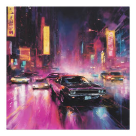 Foto Corrida noturna em Vibrant City