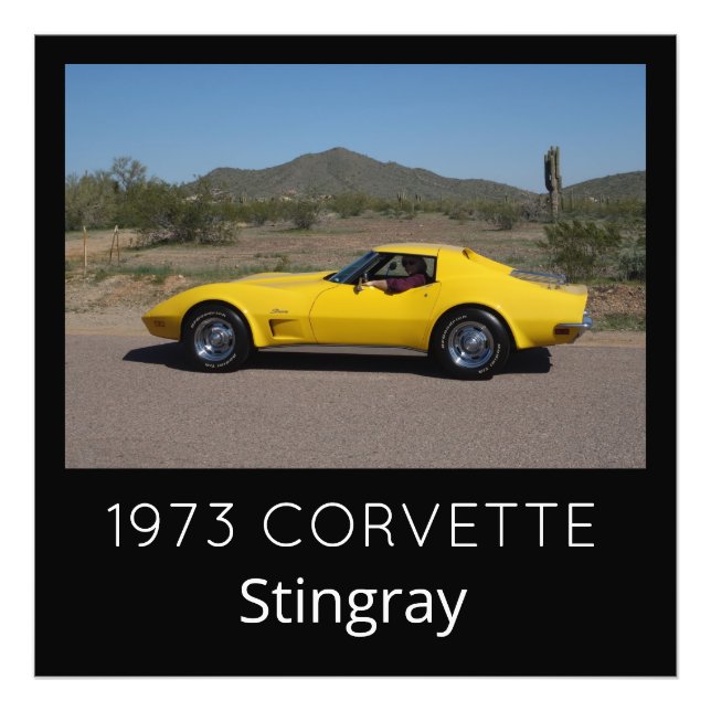 Foto Corvette Stingray amarelo 1973 (Frente)