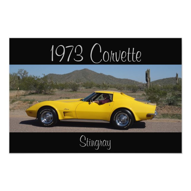 Foto Corvette Stingray amarelo 1973 (Frente)