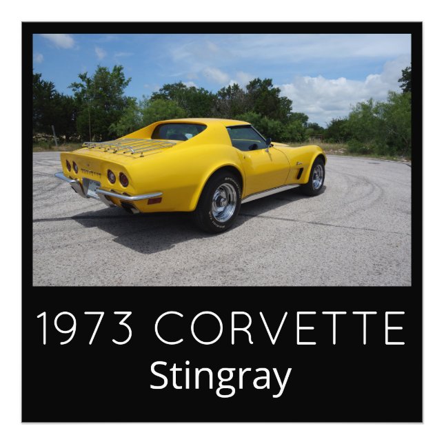 Foto Corvette Stingray amarelo 1973 (Frente)