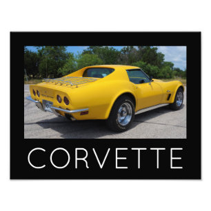 Foto Corvette Stingray amarelo 1973