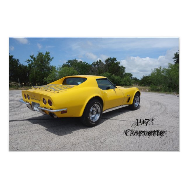 Foto Corvette Stingray amarelo 1973 (Frente)