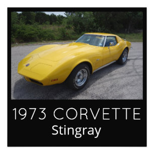 Foto Corvette Stingray amarelo 1973