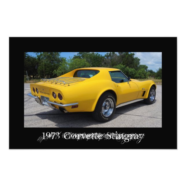 Foto Corvette Stingray C3 amarelo 1973 (Frente)