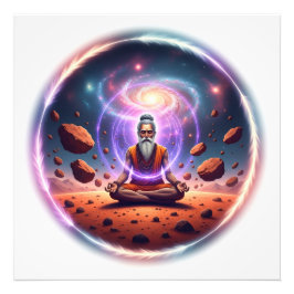 Foto Cosmic Meditator Photo Print - Galaxy Art