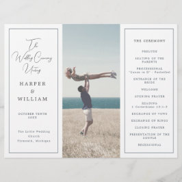 Foto costeira do programa de casamento Tri-Fold