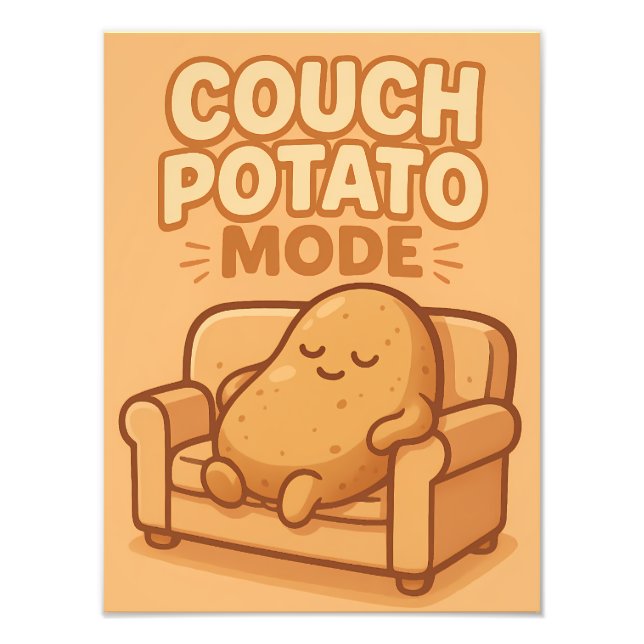 Foto Couch Potato Mode Funny Lazy Design (Frente)