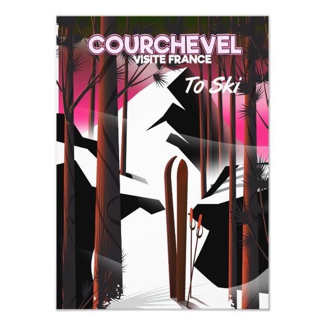 Foto Courchevel, poster de viagens de esqui da França (Frente)