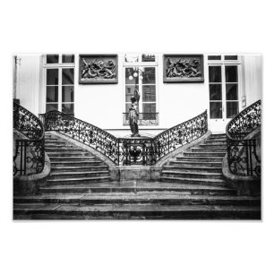 Foto Courtyard and Stairs de Paris - Preto e Branco