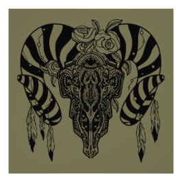 Foto Crânio de touro tribal