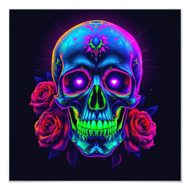 Foto Crânio e Rosas  (Frente)