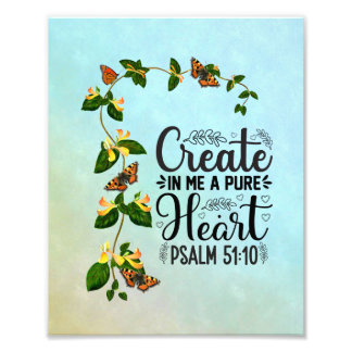 Foto Crie em mim um Salmo Puro do Coração 51: 10