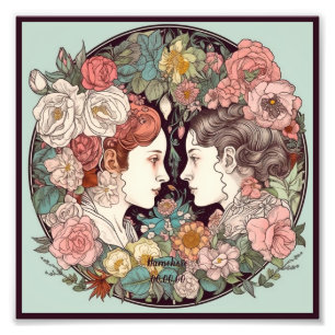 Foto Crie sua própria arte Nouveau Gemini Zodiac