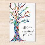 Foto Crie sua própria citação motivacional inspiraciona<br><div class="desc">Este poster único é decorado com um mosaico colorido,  Tree of Life design. Adicione a sua citação ou mensagem escolhida para personalizá-la. Clique em Personalizar Mais para alterar a fonte,  o tamanho da fonte e a cor da fonte. Mosaico original © Michele Davies.</div>