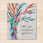Foto Crie sua própria mensagem de inspiração<br><div class="desc">Este poster único é decorado com um mosaico colorido,  Tree of Life design. Você pode adicionar sua citação ou mensagem inspiradora escolhida para personalizá-la. Você pode editar a fonte,  o tamanho da fonte e a cor da fonte. Mosaico original © Michele Davies.</div>
