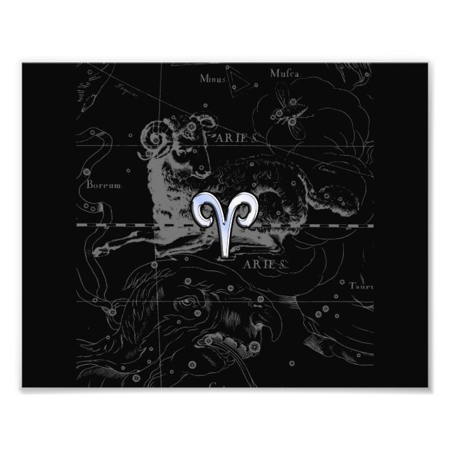 Foto Cromo como Aries Zodiac Sinal Vintage Hevelius (Frente)