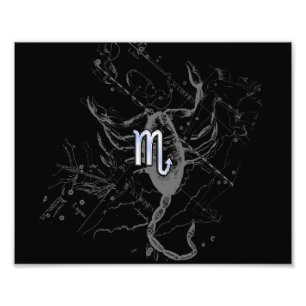 Foto Cromo como Scorpio Zodiac Sinal no Decor Hevelius