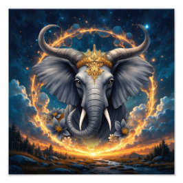 Foto Crowned Guardian of the Celestial Gate the elefant