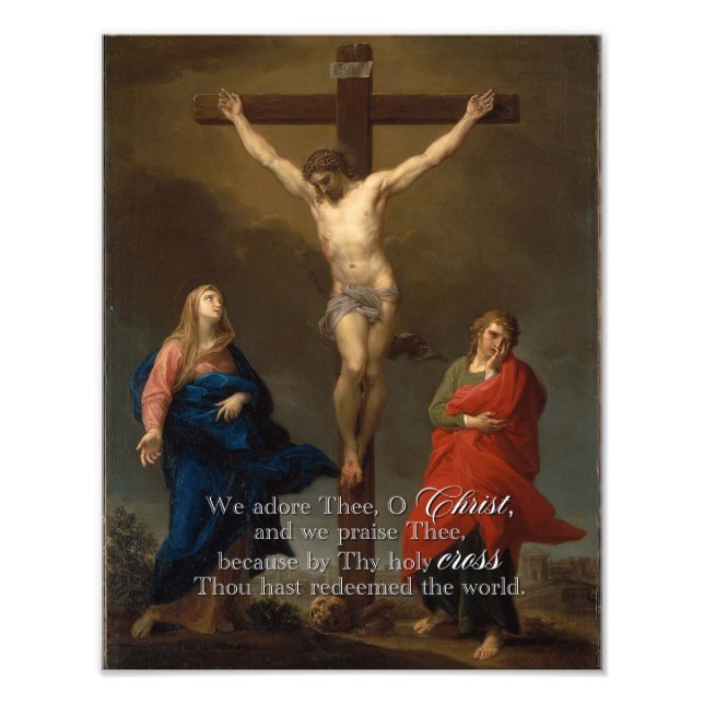 Foto Crucificação de Cristo Impressão 11x14 (Frente)